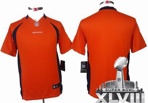 Youth Nike Denver Broncos blank orange Limited 2014 Super bowl XLVIII(GYM) Jersey
