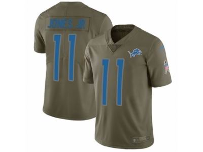 Youth Nike Detroit Lions #11 Marvin Jones Jr Limited Olive 2017 Salute to Service NFL Jersey
