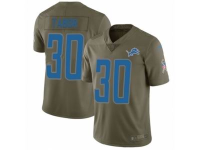 Youth Nike Detroit Lions #30 Teez Tabor Limited Olive 2017 Salute to Service NFL Jersey