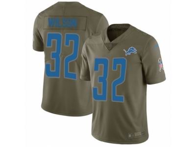 Youth Nike Detroit Lions #32 Tavon Wilson Limited Olive 2017 Salute to Service NFL Jersey