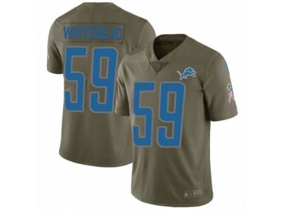 Youth Nike Detroit Lions #59 Tahir Whitehead Limited Olive 2017 Salute to Service NFL Jersey