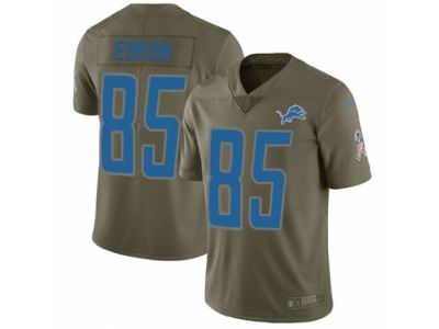 Youth Nike Detroit Lions #85 Eric Ebron Limited Olive 2017 Salute to Service NFL Jerseysey