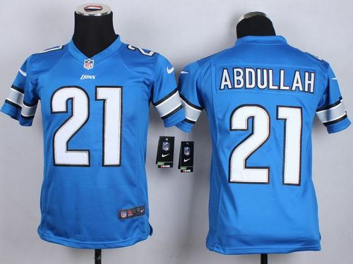 Youth Nike Detroit Lions 21 Ameer Abdullah Light Blue Team Color NFL Elite jersey