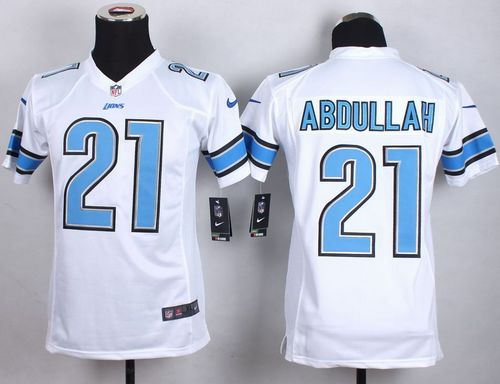 Youth Nike Detroit Lions 21 Ameer Abdullah White NFL Elite Jersey