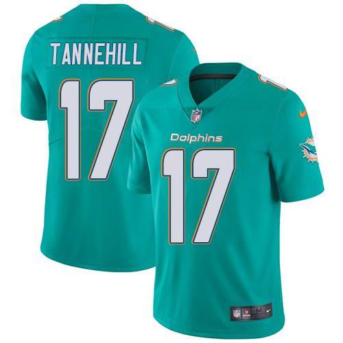 Youth Nike Dolphins #17 Ryan Tannehill Aqua Green Team Color  Vapor Untouchable Limited Jersey