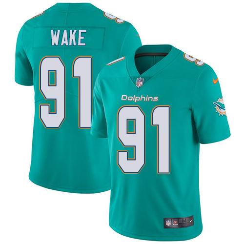 Youth Nike Dolphins #91 Cameron Wake Aqua Green Team Color  Vapor Untouchable Limited Jersey