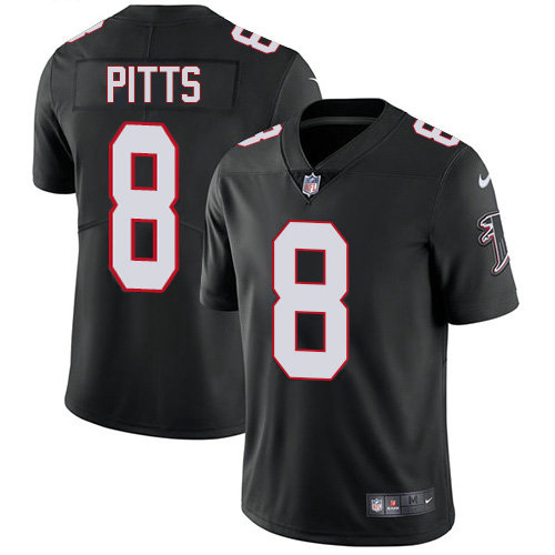 Youth Nike Falcons #8 Kyle Pitts Black Alternate Youth Stitched NFL Vapor Untouchable Limited Jersey