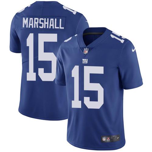 Youth Nike Giants #15 Brandon Marshall Royal Blue Team Color  Vapor Untouchable Limited Jersey