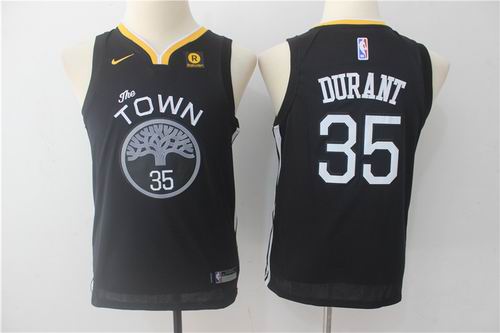Youth Nike Golden State Warriors #35 Kevin Durant Black Jersey
