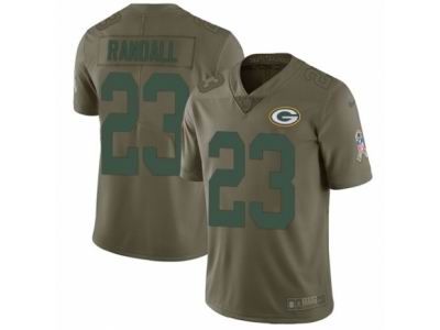 Youth Nike Green Bay Packers #23 Damarious Randall Limited Olive 2017 Salute to Service NFL Jersey