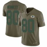 Youth Nike Green Bay Packers #80 Martellus Bennett Limited Olive 2017 Salute to Service NFL Jersey