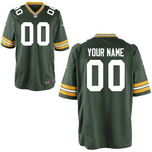 Youth Nike Green Bay Packers Customized Game Team Color Green Jersey