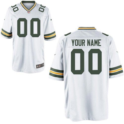 Youth Nike Green Bay Packers Customized Game White Jersey
