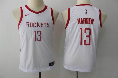 Youth Nike Houston Rockets #13 James Harden White Jersey