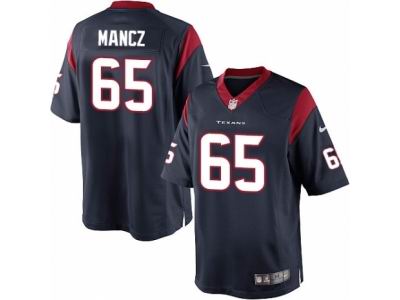 Youth Nike Houston Texans #65 Greg Mancz game Navy Blue Jersey