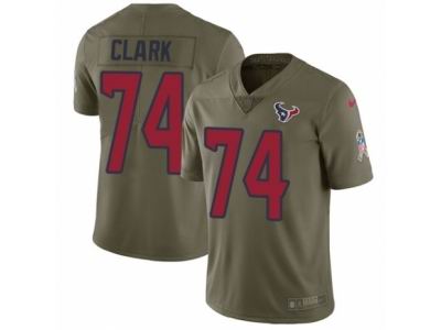 Youth Nike Houston Texans #74 Chris Clark Limited Olive 2017 Salute to Service NFL Jersey