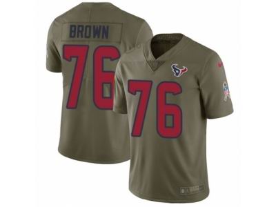 Youth Nike Houston Texans #76 Duane Brown Limited Olive 2017 Salute to Service NFL Jersey