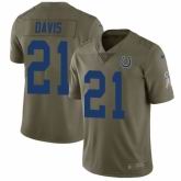 Youth Nike Indianapolis Colts #21 Vontae Davis Limited Olive 2017 Salute to Service NFL Jersey