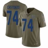 Youth Nike Indianapolis Colts #74 Anthony Castonzo Limited Olive 2017 Salute to Service NFL Jersey