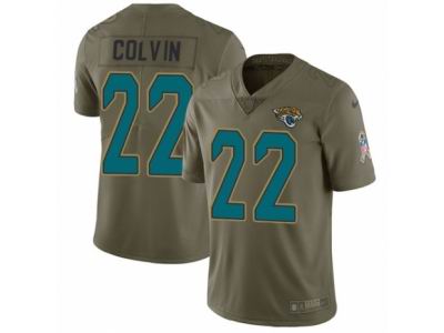 Youth Nike Jacksonville Jaguars #22 Aaron Colvin Limited Olive 2017 Salute to Service NFL Jersey