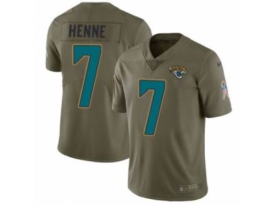Youth Nike Jacksonville Jaguars #7 Chad Henne Limited Olive 2017 Salute to Service NFL Jersey