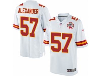 Youth Nike Kansas City Chiefs #57 D.J. Alexander Limited White NFL Jersey