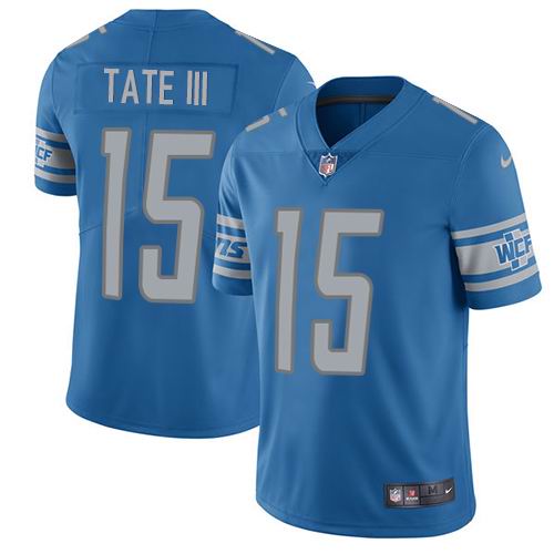 Youth Nike Lions #15 Golden Tate III Light Blue Team Color Vapor Untouchable Limited Jersey
