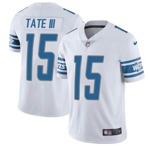 Youth Nike Lions #15 Golden Tate III White Vapor Untouchable Limited Jersey