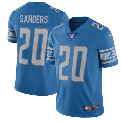 Youth Nike Lions #20 Barry Sanders Light Blue Team Color Vapor Untouchable Limited Jersey
