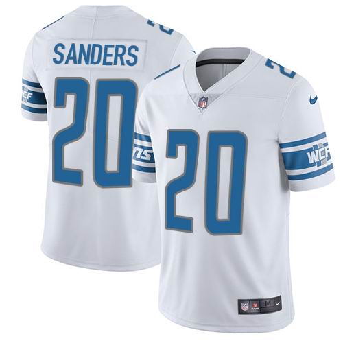 Youth Nike Lions #20 Barry Sanders White Vapor Untouchable Limited Jersey
