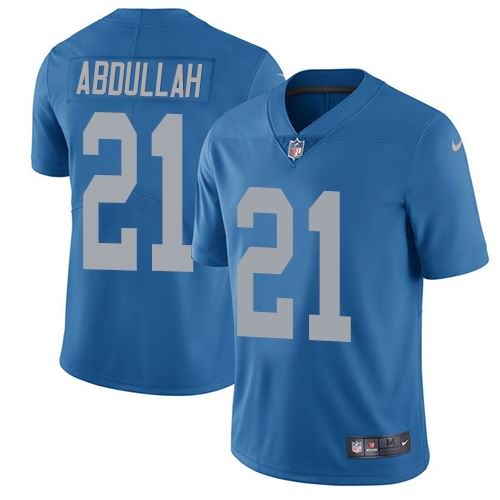 Youth Nike Lions #21 Ameer Abdullah Blue Throwback Vapor Untouchable Limited Jersey