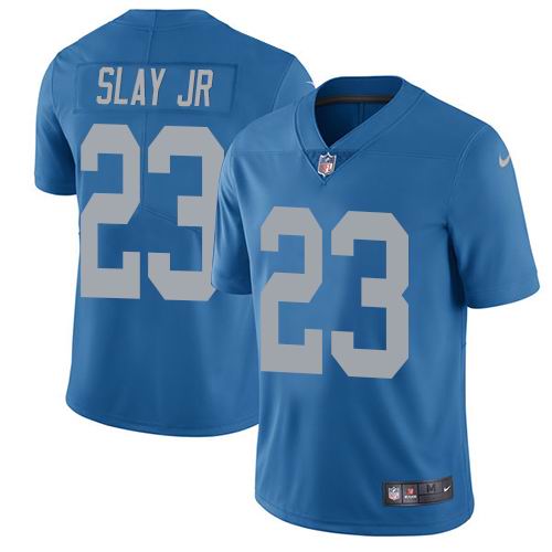 Youth Nike Lions #23 Darius Slay Jr Blue Throwback Vapor Untouchable Limited Jersey