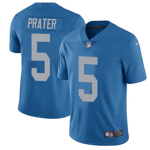 Youth Nike Lions #5 Matt Prater Blue Throwback Vapor Untouchable Limited Jersey
