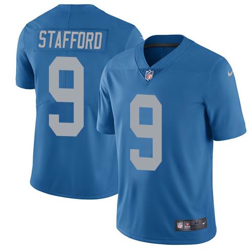 Youth Nike Lions #9 Matthew Stafford Blue Throwback Vapor Untouchable Limited Jersey