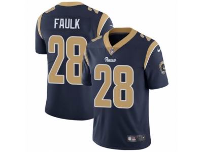 Youth Nike Los Angeles Rams #28 Marshall Faulk Vapor Untouchable Limited Navy Blue Jersey