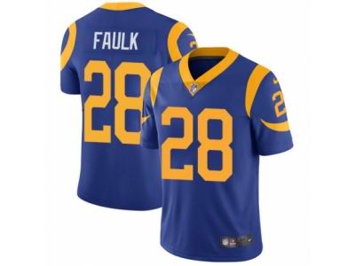 Youth Nike Los Angeles Rams #28 Marshall Faulk Vapor Untouchable Limited Royal Blue Jersey