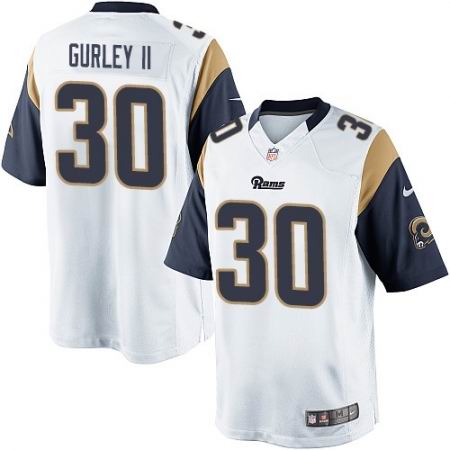 Youth Nike Los Angeles Rams #30 Todd Gurley game White NFL Jersey 