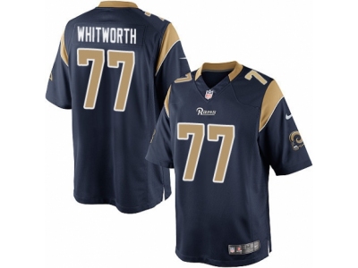 Youth Nike Los Angeles Rams #77 Andrew Whitworth game Navy Blue Jersey