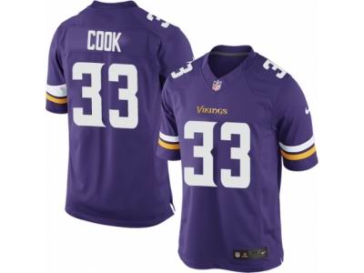 Youth Nike Minnesota Vikings #33 Dalvin Cook game purple Jersey