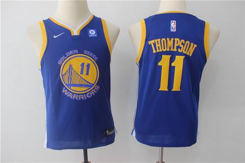 Youth Nike NBA Golden State Warriors #11 Klay Thompson blue Jersey