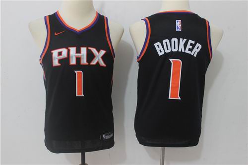 Youth Nike NBA Phoenix Suns #1 Devin Booker black Jersey