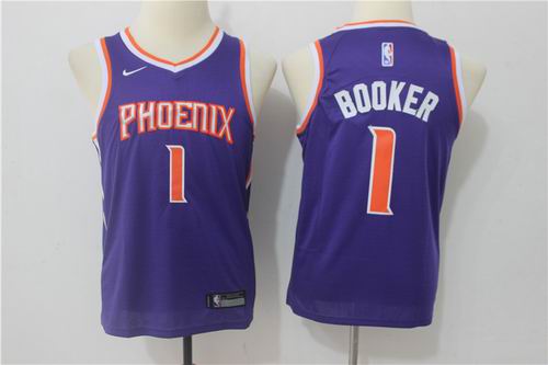 Youth Nike NBA Phoenix Suns #1 Devin Booker purple Jersey