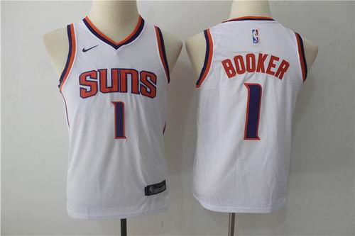 Youth Nike NBA Phoenix Suns #1 Devin Booker white Jersey