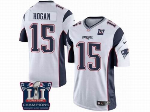 Youth Nike New England Patriots #15 Chris Hogan White game Super Bowl LI Champions NFL Jersey