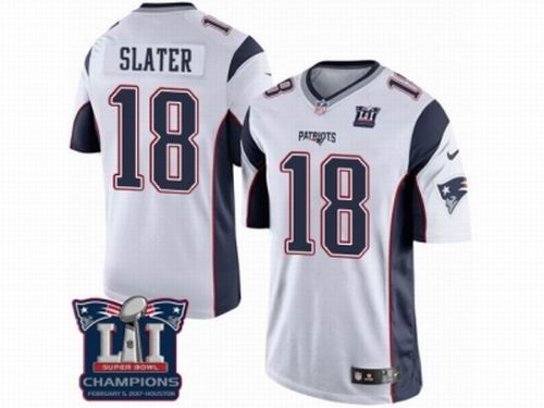 Youth Nike New England Patriots #18 Matthew Slater White game Super Bowl LI Champions NFL Jersey