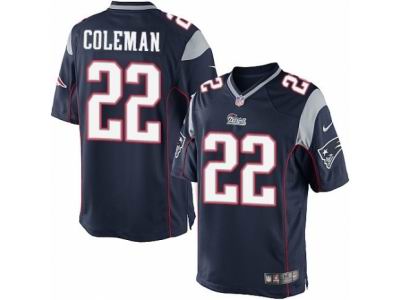 Youth Nike New England Patriots #22 Justin Coleman game blue Jersey