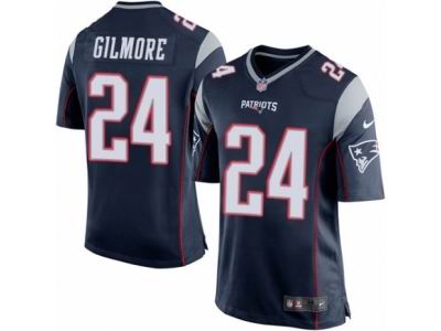 Youth Nike New England Patriots #24 Stephon Gilmore Game Navy Blue Jersey