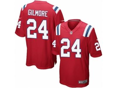 Youth Nike New England Patriots #24 Stephon Gilmore Game Red Jersey