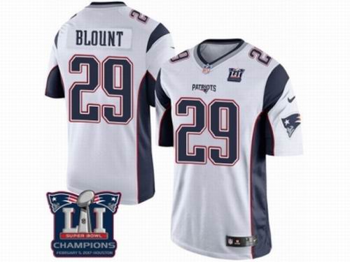 Youth Nike New England Patriots #29 LeGarrette Blount White game Super Bowl LI Champions NFL Jersey