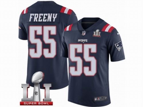 Youth Nike New England Patriots #55 Jonathan Freeny Limited Navy Blue Rush Super Bowl LI 51 Jersey